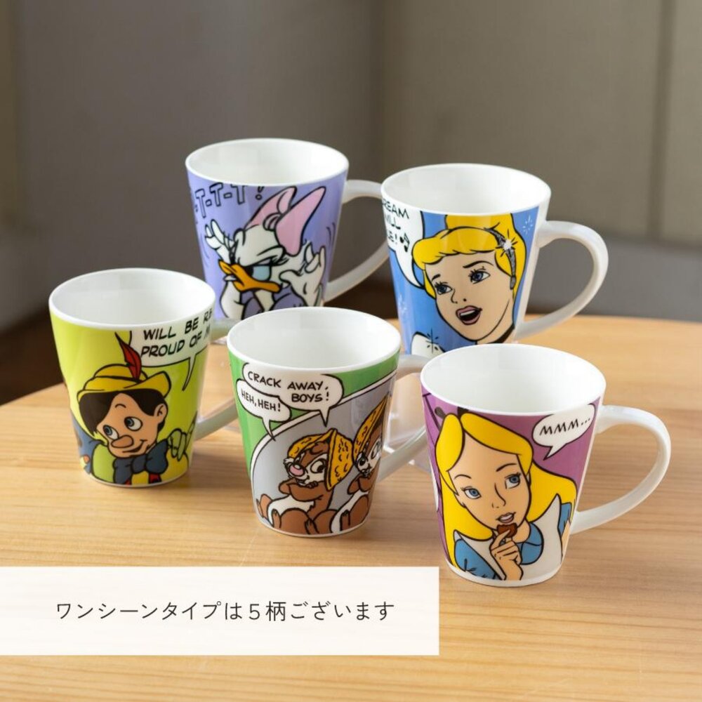 SF-022085-【Disney】日本製 迪士尼主角馬克杯 320ml 咖啡杯 陶瓷馬克杯 辦公室必備 日本進口