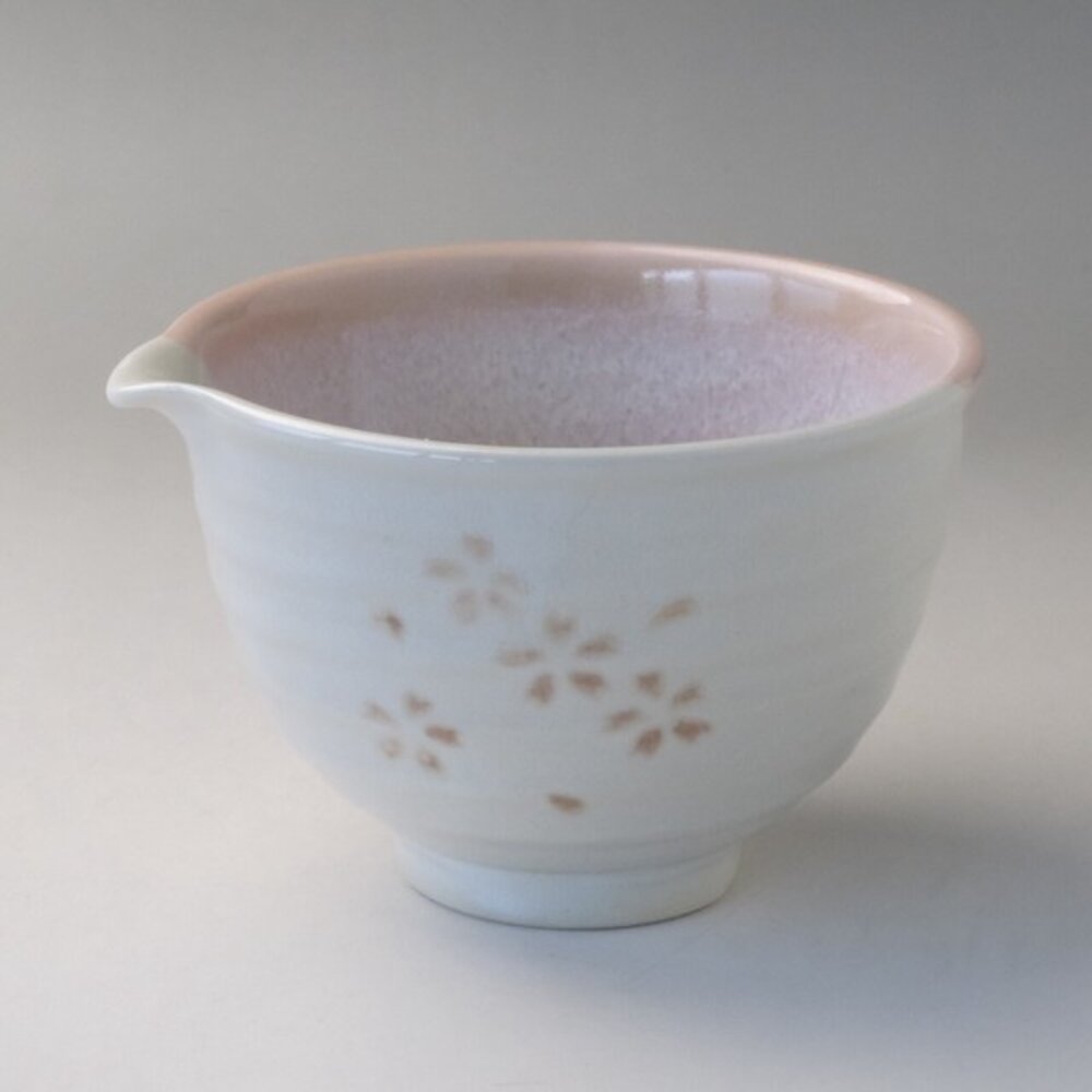 SF-022108-現貨 【美濃燒】日本製 霞櫻片口抹茶碗｜職人手作陶瓷抹茶碗 茶道用品 茶具組 窯燒陶器 抹茶道具 茶碗組 日本進口