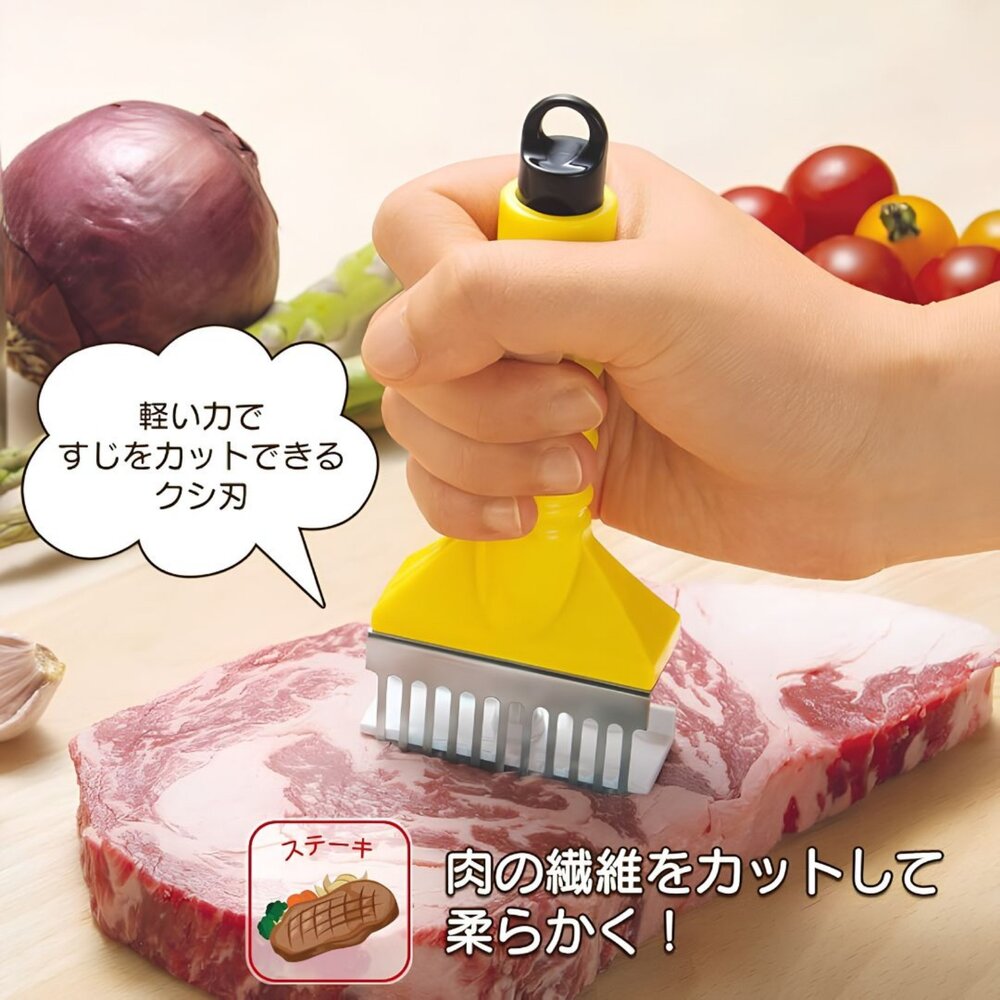 SF-022114-日本製下村工業 肉品斷筋器 鬆肉神器 肉品斷筋｜鎚肉器 鬆肉 專業斷筋 牛排斷筋器 切斷肉筋 廚房小物 日本進口
