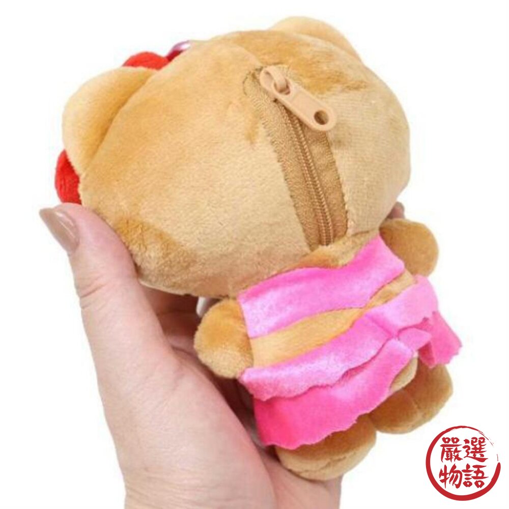 日本三麗鷗 Sanrio 曬黑愛心收納包 附愛心掛飾|零錢包 小包包 曬黑Kitty 烤焦系列 日本進口-圖片-11