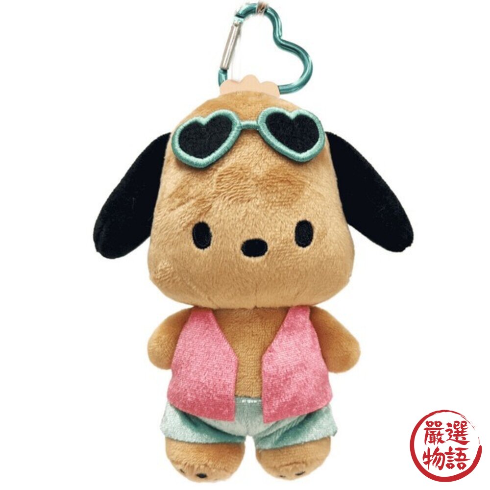 日本三麗鷗 Sanrio 曬黑愛心收納包 附愛心掛飾|零錢包 小包包 曬黑Kitty 烤焦系列 日本進口-圖片-10