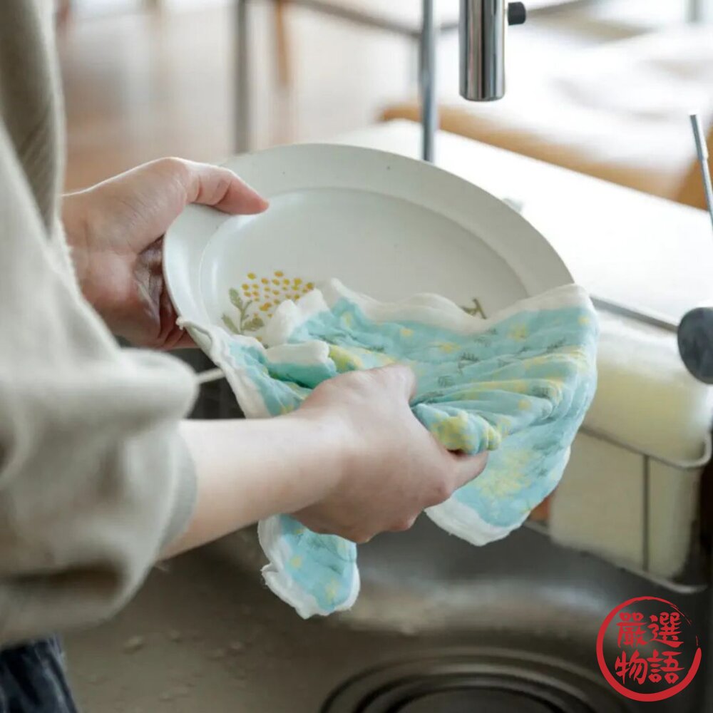 日本製 七層紗家事布 1.3倍吸水力 30*30cm|極強抗油漬 洗碗巾 吸水抹布 擦拭巾 日本進口-圖片-3