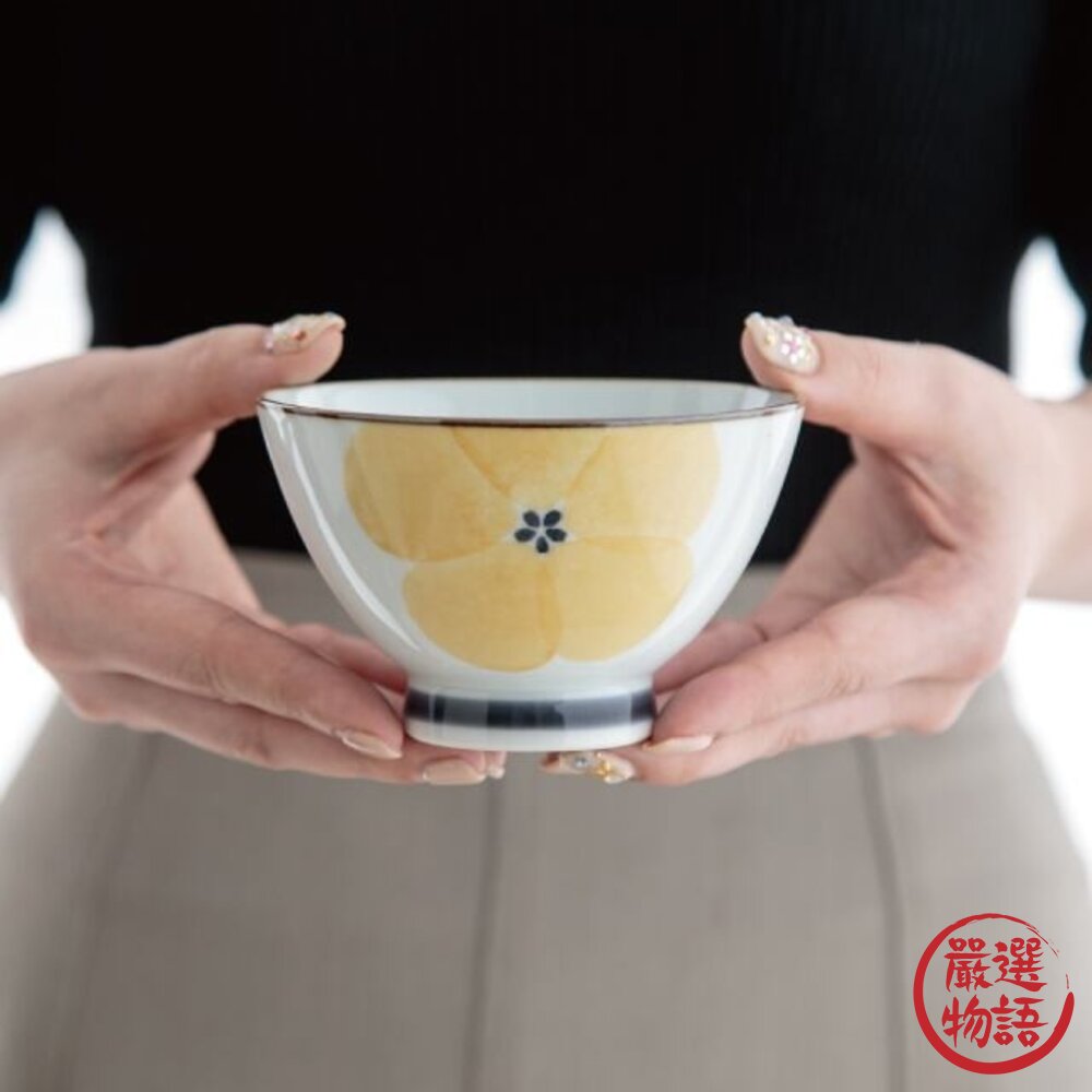日本製 BISQUE 波佐見燒 飯碗 花卉碗 三色|夫妻碗 對碗 陶瓷碗 家庭用碗 花朵碗 小花造型碗 日本進口-圖片-5
