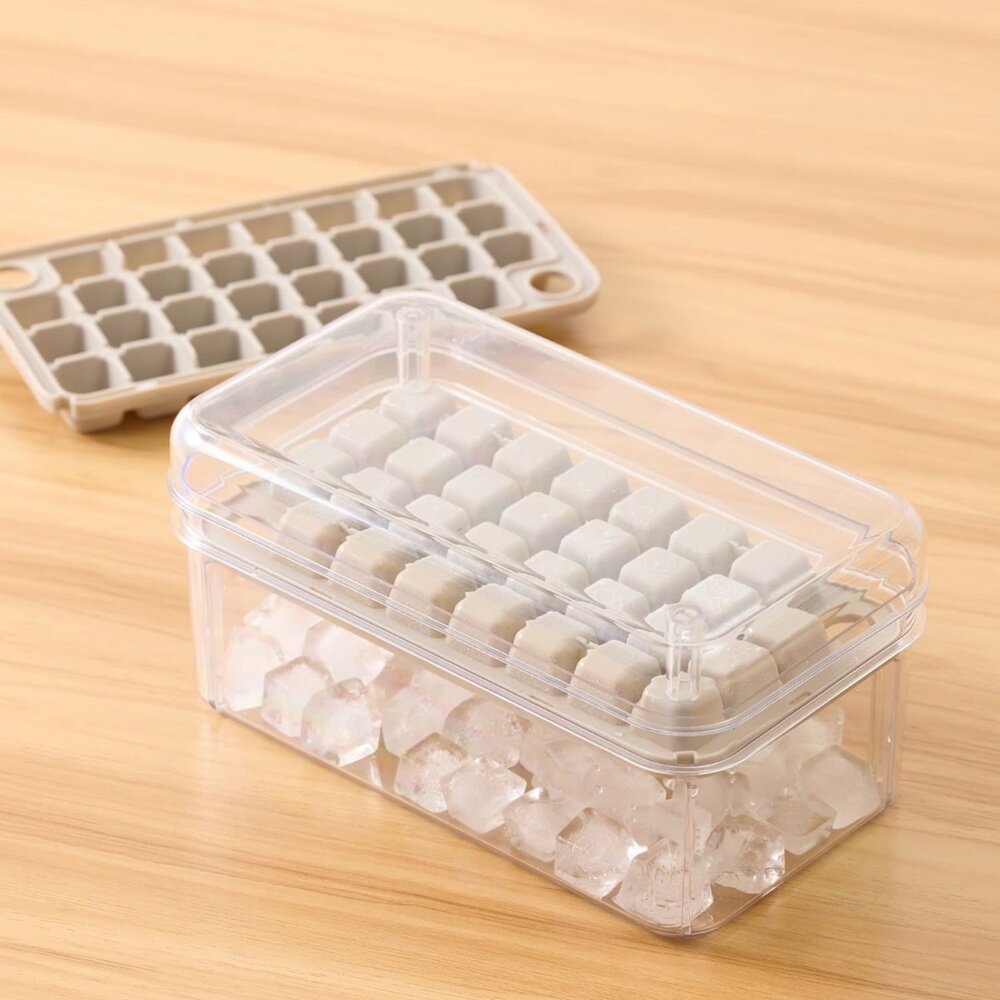SF-022259-日本3COINS KITINTO大容量製冰盒｜60顆冰塊一次完成 一按即取 冷飲必備 冰塊盒 製冰模具 日本進口
