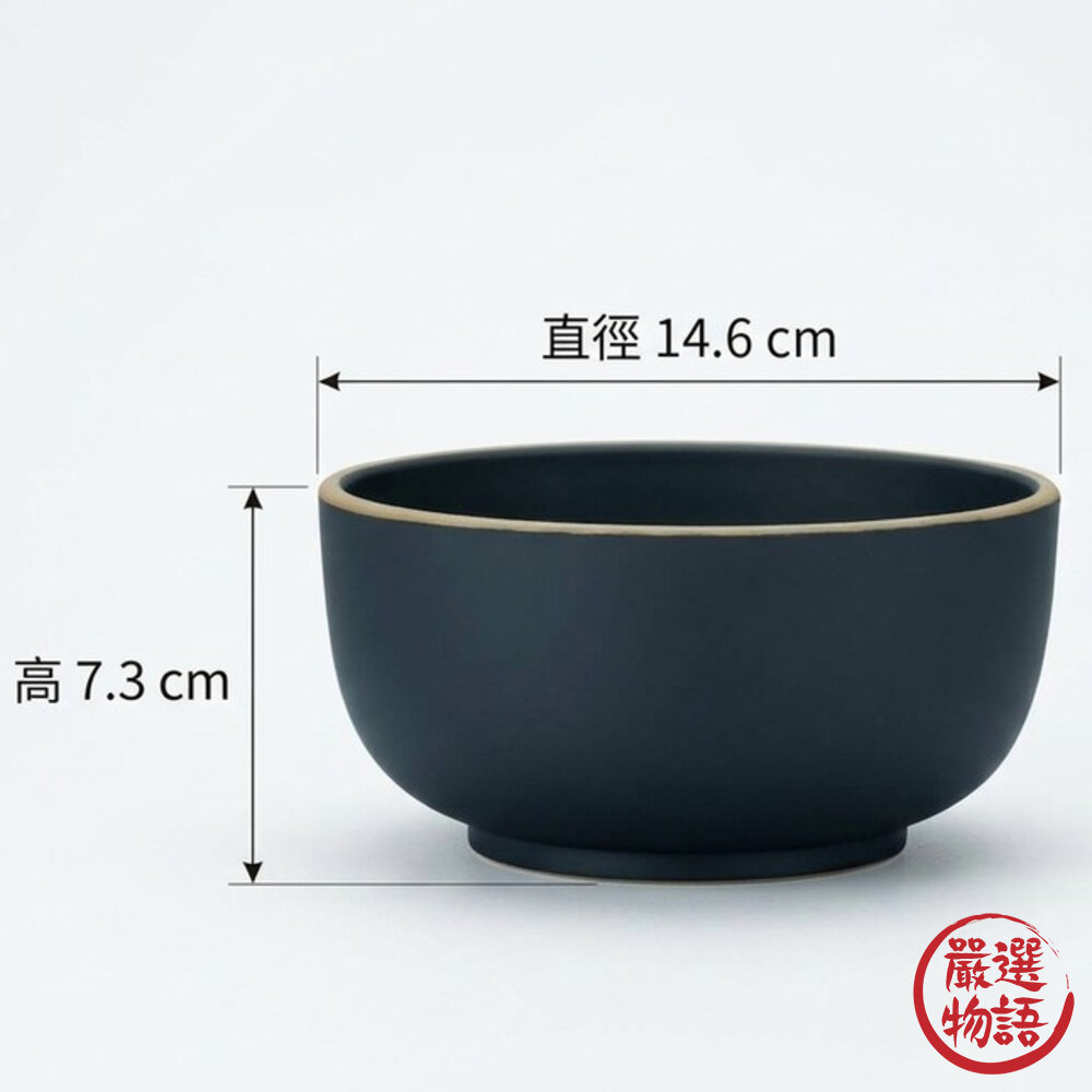 日本製 EDGE LINE樹脂大碗-海軍藍 白14.6cm-圖片-2