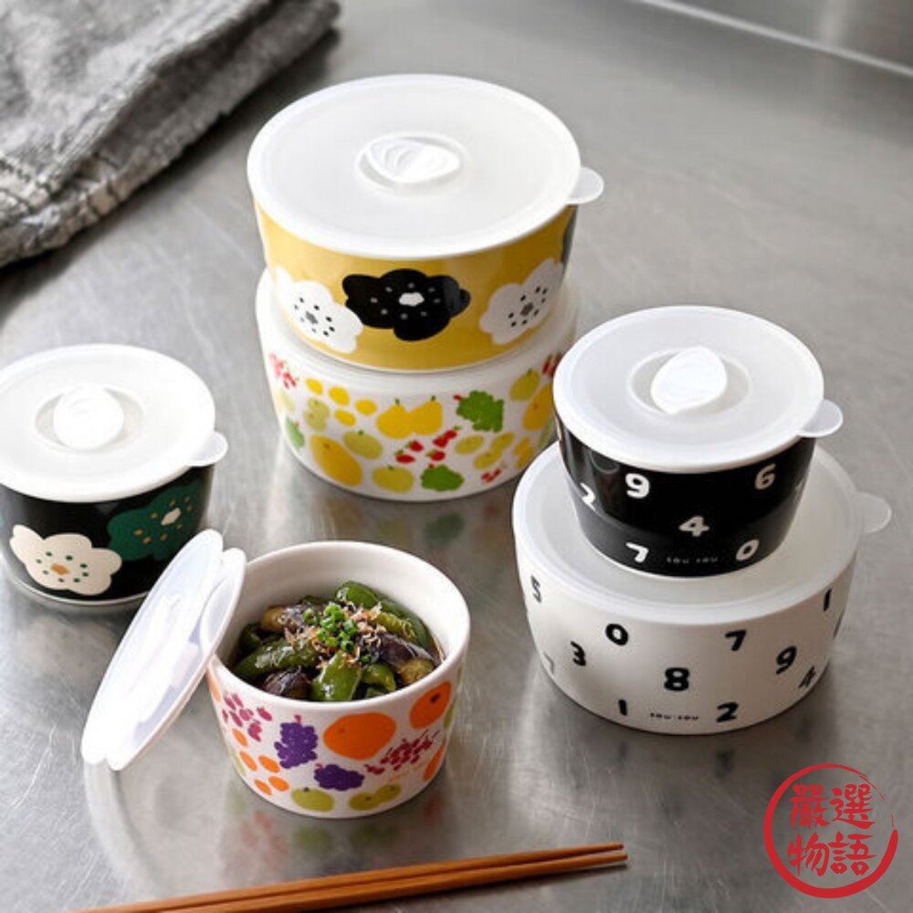 SOU・SOU 京都陶瓷保鮮碗 430ml|食物保存容器 陶瓷保鮮盒 廚房收納罐 餐桌保鮮盒 可微波-圖片-4