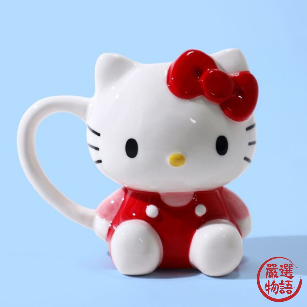 SANRIO 三麗鷗 凱蒂貓立體造型杯 200ml｜陶瓷咖啡杯 兒童水杯 造型馬克杯 可愛馬克杯 辦公室水杯 日本進口 封面照片