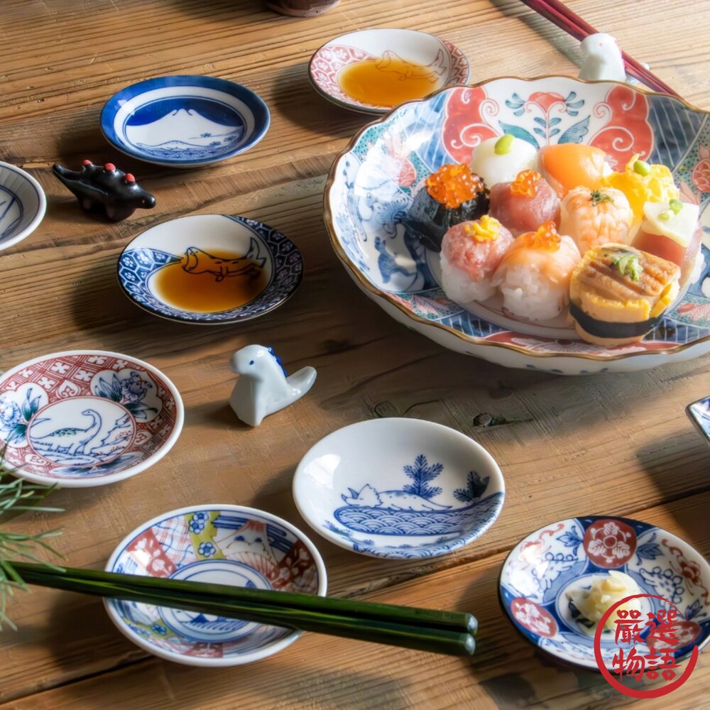 日本製美濃燒 江戶恐龍小碟子 暴龍 劍龍|豆皿/醬料碟 點心盤 可愛恐龍筷架 AWASAKA 日本進口-圖片-4