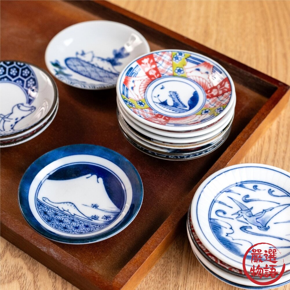 日本製美濃燒 江戶恐龍小碟子 暴龍 劍龍|豆皿/醬料碟 點心盤 可愛恐龍筷架 AWASAKA 日本進口-圖片-7