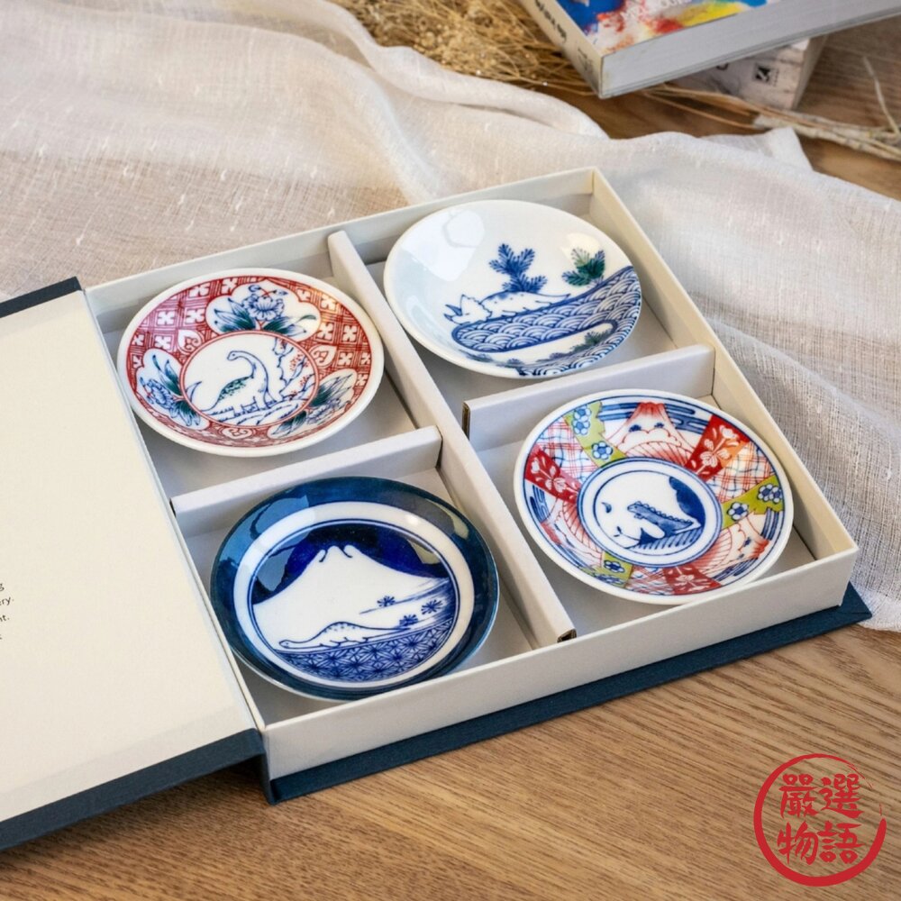日本製美濃燒 江戶恐龍小碟子 暴龍 劍龍|豆皿/醬料碟 點心盤 可愛恐龍筷架 AWASAKA 日本進口-圖片-10