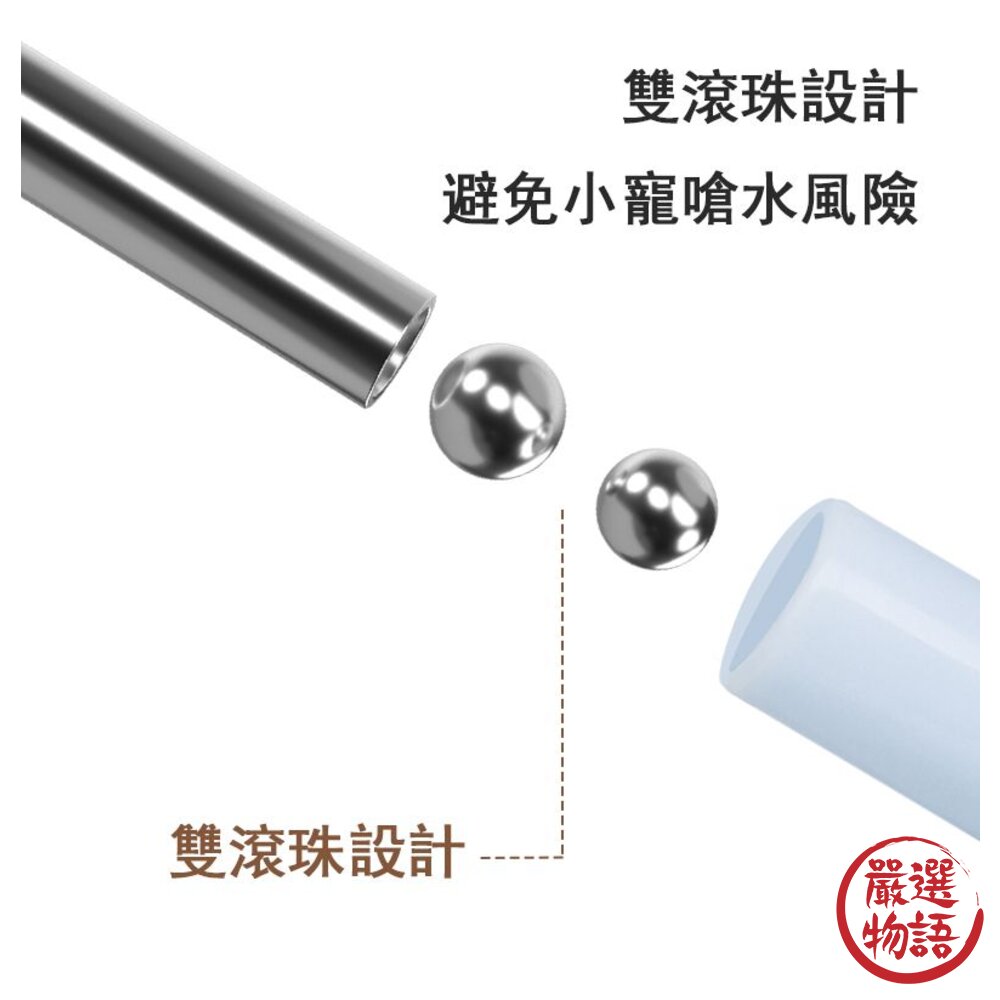 卡諾Carno倉鼠餵水器 水壺 飲水器 刺蝟 倉鼠 金絲熊 滾珠餵水器 白色-圖片-2