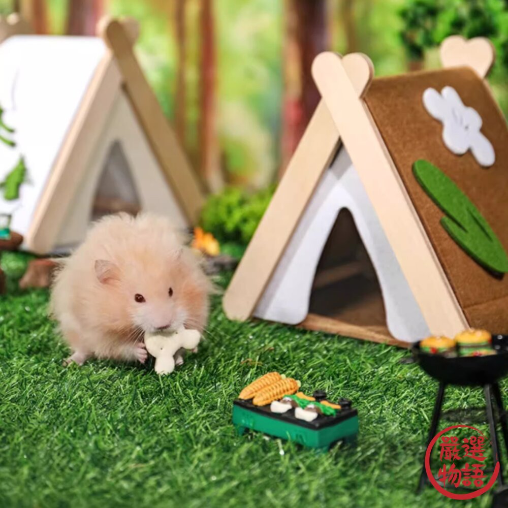 售完不補!限時特賣! 卡諾Carno倉鼠灰色毛氈帳篷小窩-圖片-2