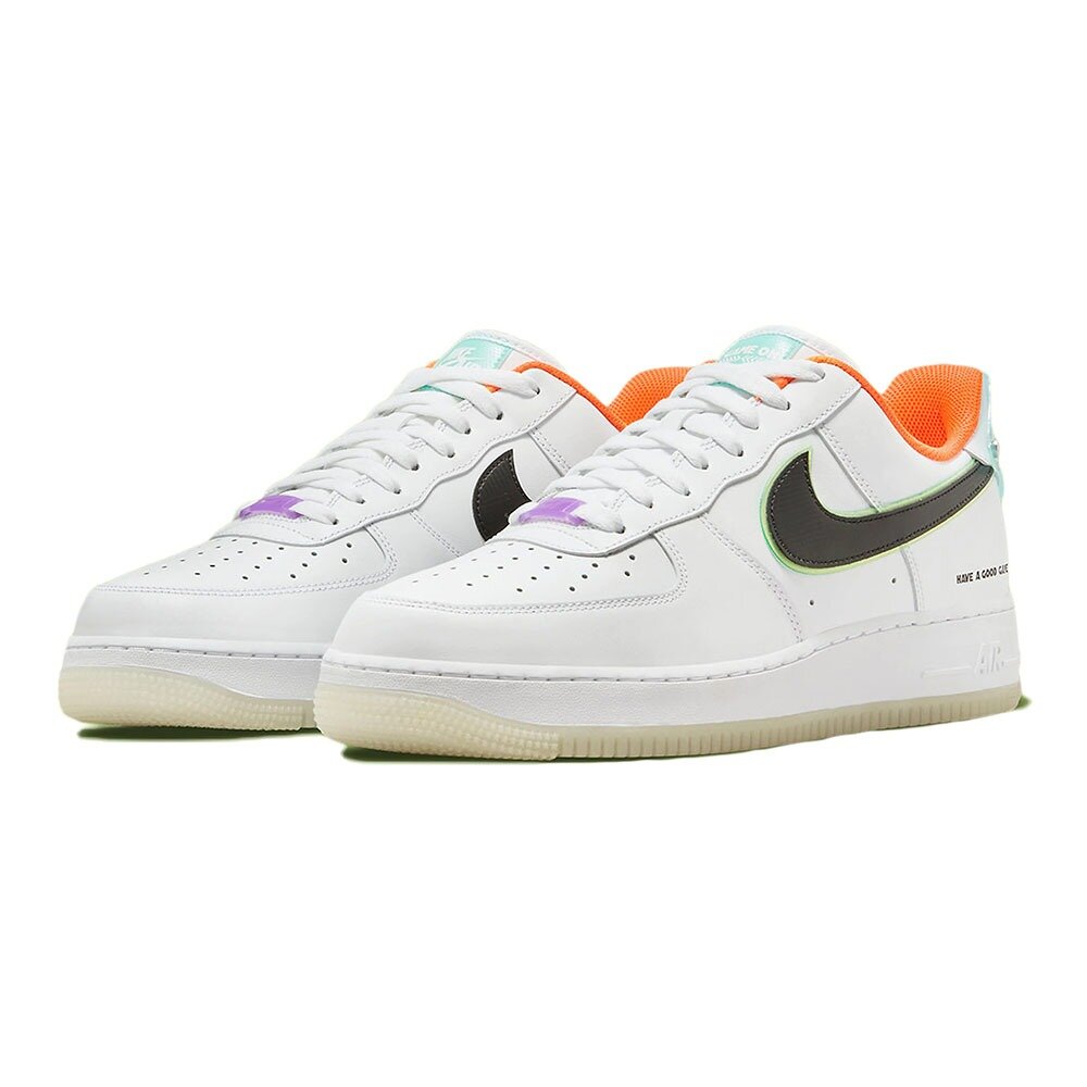 10363502776-Nike Air Force 1 電玩 白黑橘 男鞋 休閒鞋 DO2333-101