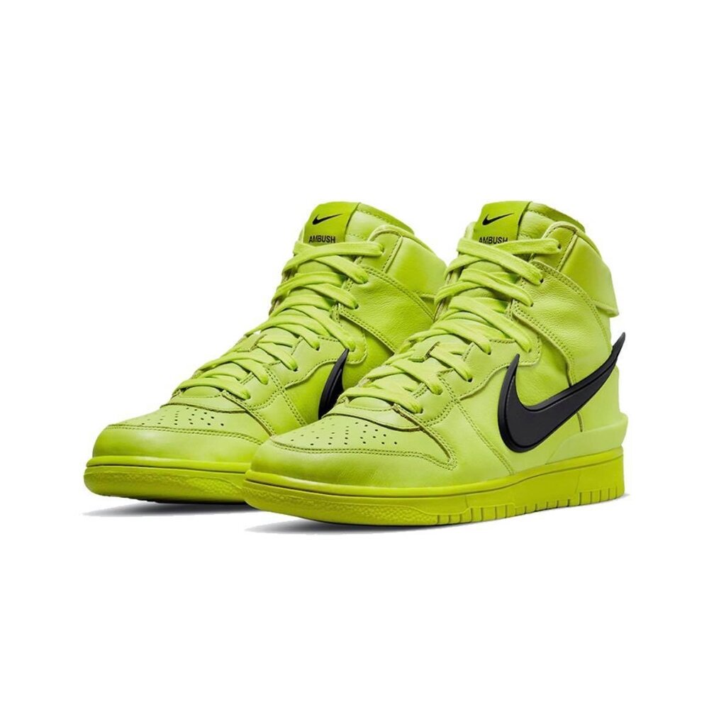 10721554412-Ambush x Nike Dunk High 檸檬黃 螢光綠 休閒鞋 CU7544-300