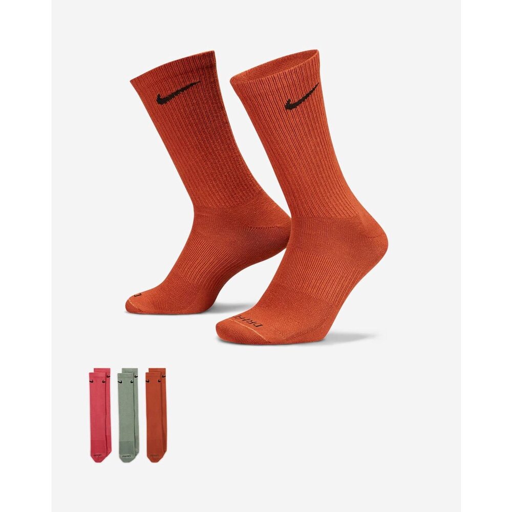 11070550020-Nike Everyday Plus三色襪卡其/墨綠SX6891-924/SX6891-923