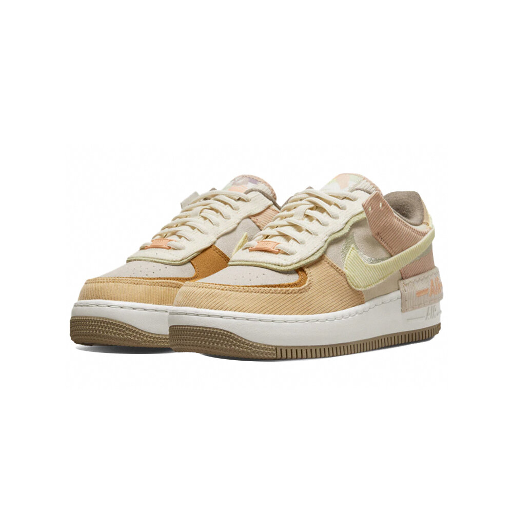 15050667542-Nike Air Force 1 Shodow 燈芯絨 拼接 休閒鞋 DQ5075-187