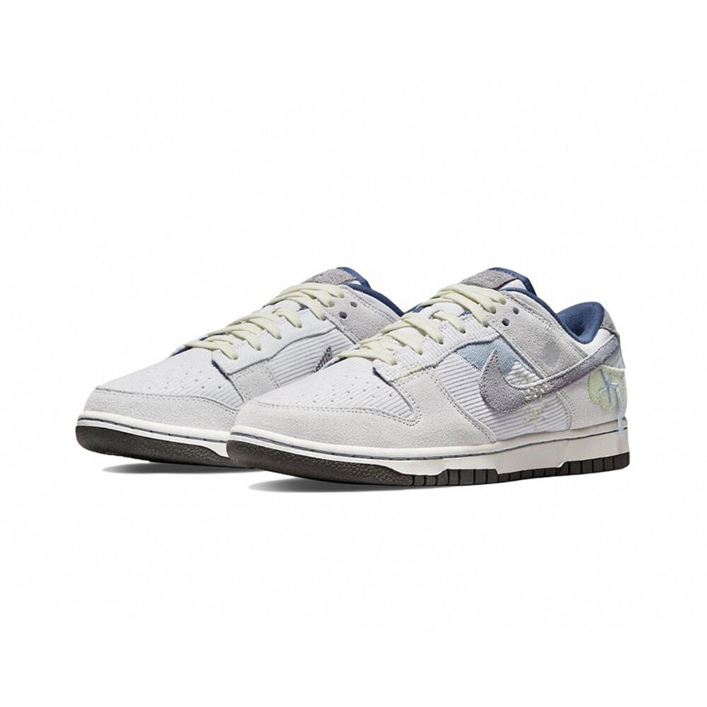 16017509450-Nike Dunk Low Bright Side 燈心絨 灰藍 休閒鞋DQ5076-001