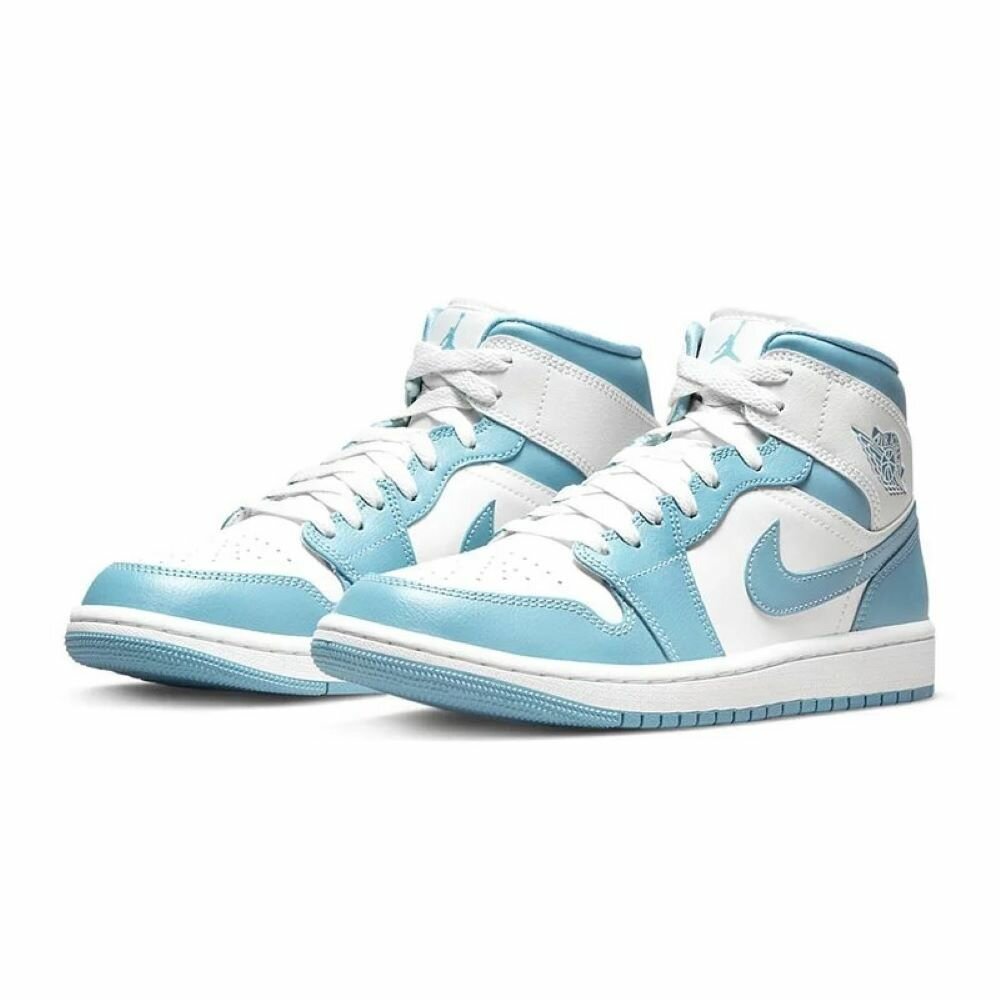 16042255371-Air Jordan 1 Mid UNC 北卡藍 高筒 女鞋 休閒鞋 BQ6472-141