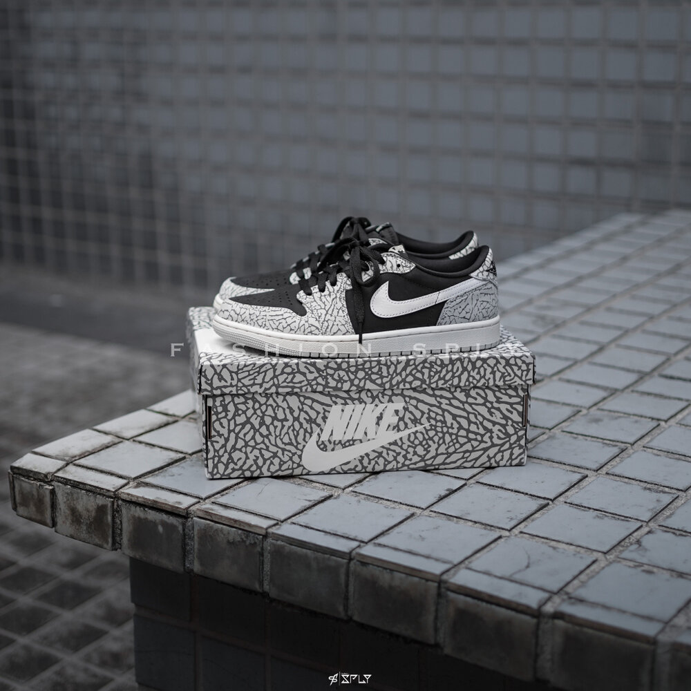 Air Jordan 1 Retro Low OG Black黑灰爆裂紋CZ0790-001-圖片-3