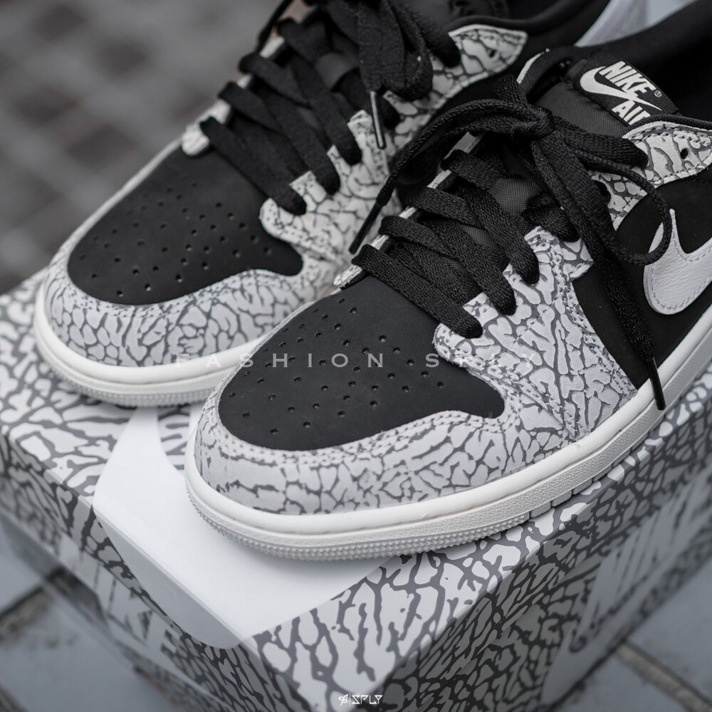 Air Jordan 1 Retro Low OG Black黑灰爆裂紋CZ0790-001-圖片-5