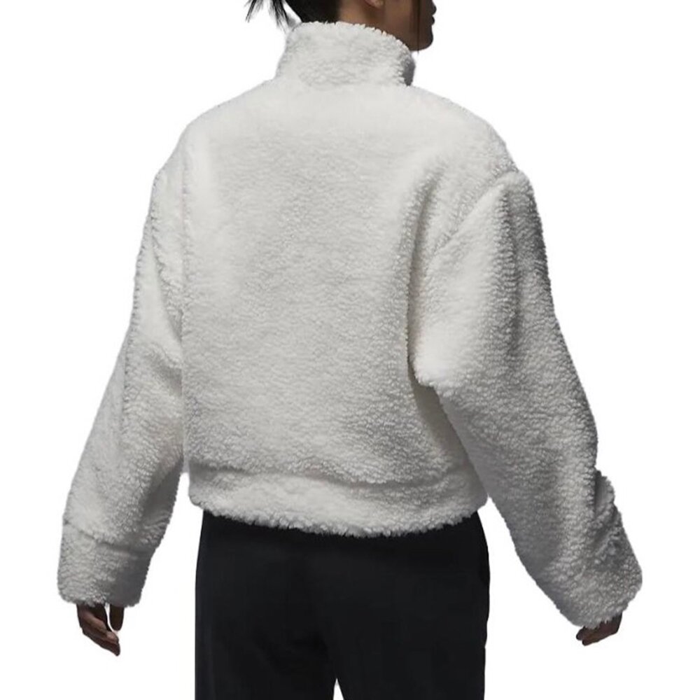 Jordan Jacket 羔羊毛短版外套 黑/白FD7169-010/FD7169-133-圖片-4