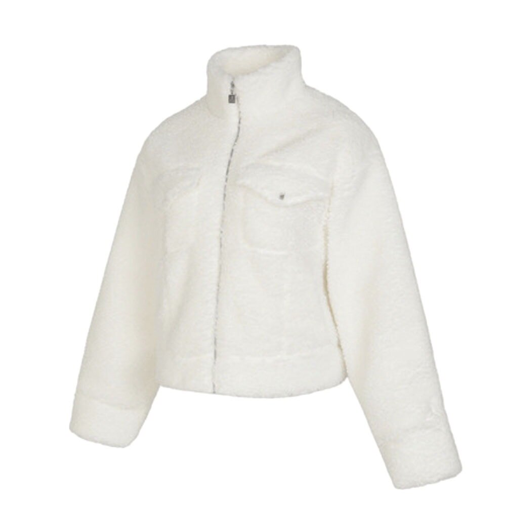 18686441941-Jordan Jacket 羔羊毛短版外套 黑/白FD7169-010/FD7169-133