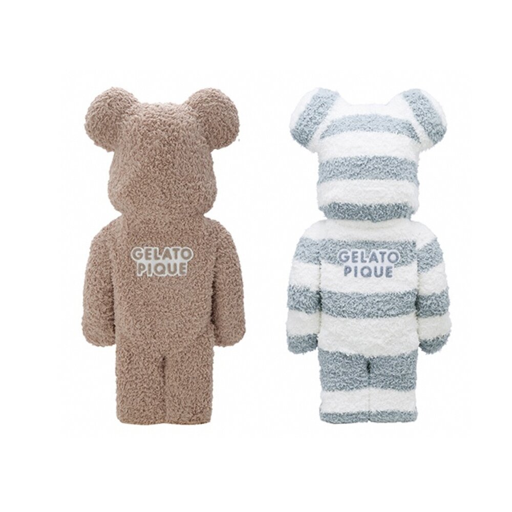 GELATO PIQUE x bearbrick BEIGE 棕色/水藍 睡衣熊1000%-圖片-2