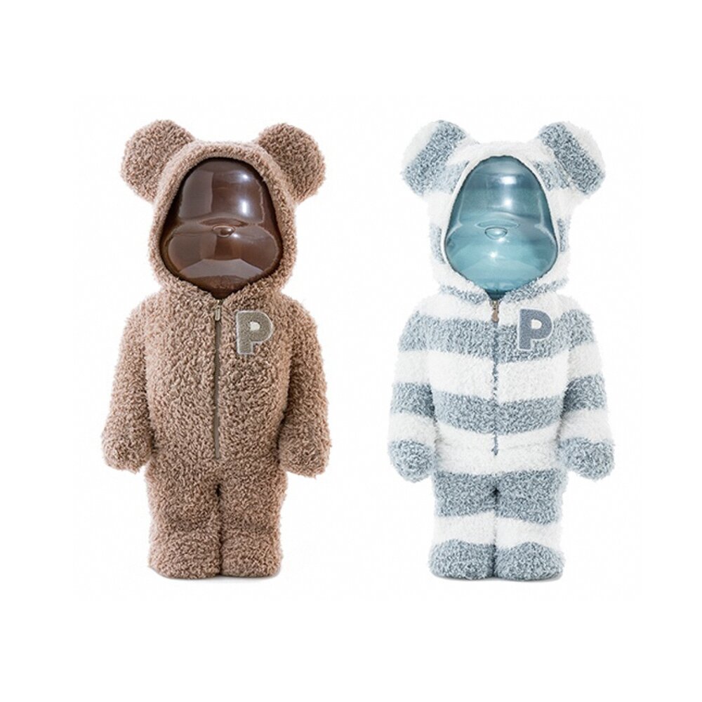 19176661282-GELATO PIQUE x bearbrick BEIGE 棕色/水藍 睡衣熊1000%