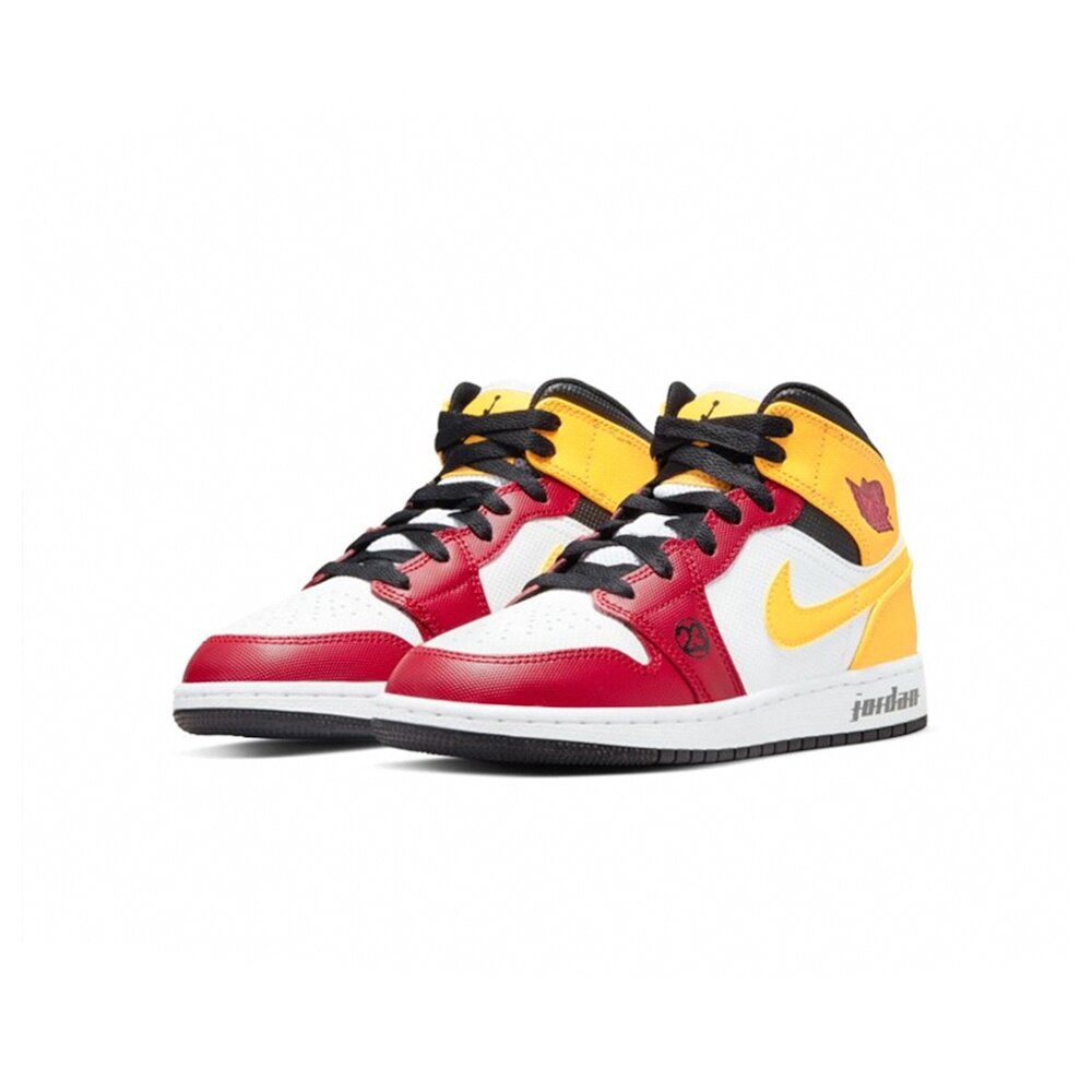 19723723127-Air Jordan 1 Mid 白紅黃 休閒鞋 DJ0336-067