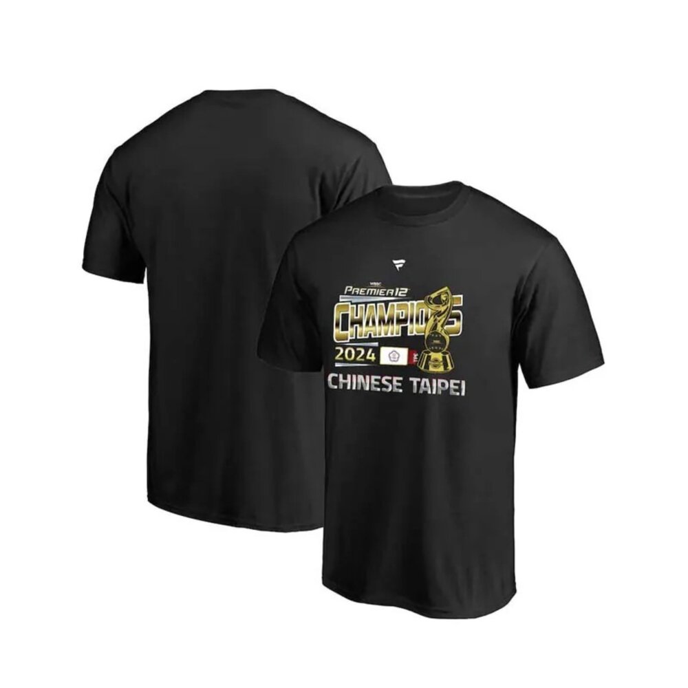 Fanatics 日本限定12強 中華隊冠軍紀念T 黑色-圖片-1
