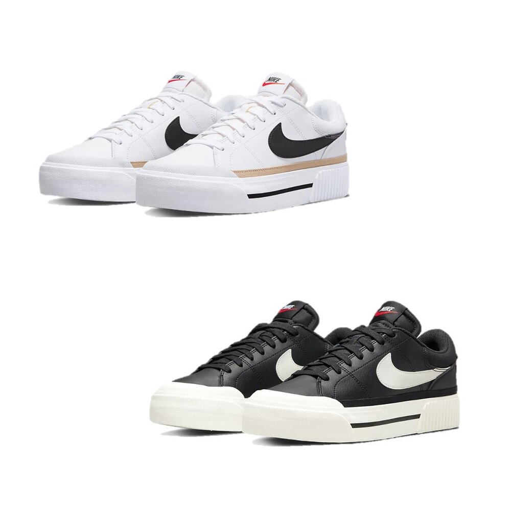 20553334268-Nike Court Legacy Lift 白咖啡/黑白 厚底DM7590-100/001