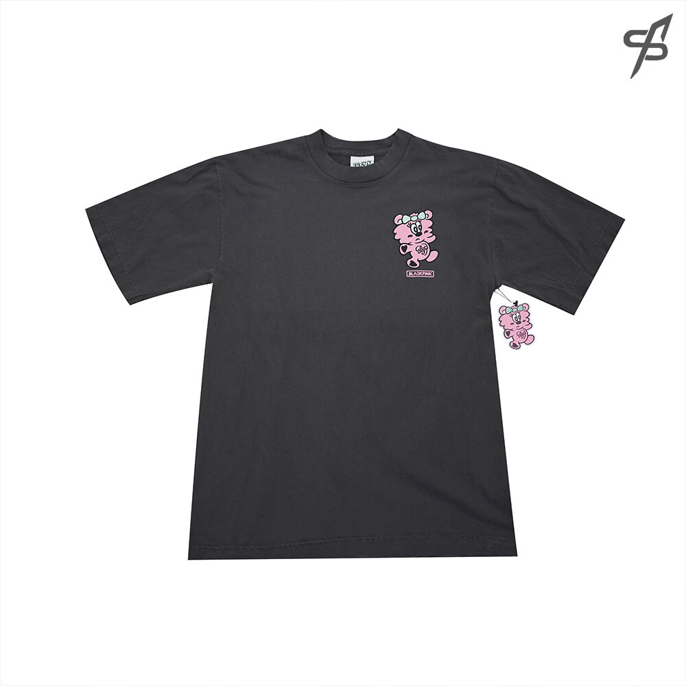 20592411892-Verdy x Blackpink 背後愛心熊灰短袖 快閃限量 設計款 G23080218