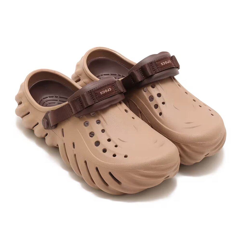 207937-2Q9-Crocs Echo Clog Khaki 洞洞涼鞋 卡其 207937-2Q9