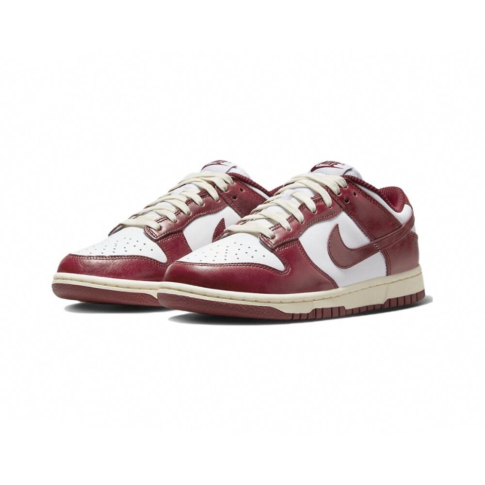 21078473584-W Nike Dunk Low PRM Team Red 酒紅 奶油底 FJ4555-100
