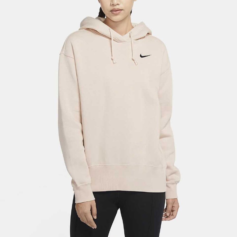 W Nike NSW Hoddie 帽T 奶茶 長袖 帽踢 CZ2591-140-圖片-2
