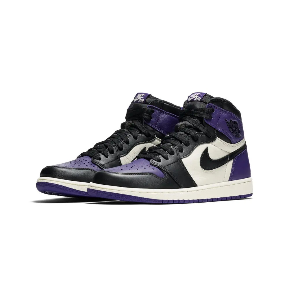 22180993068-Air Jordan 1 Retro High Court 黑紫腳趾 555088-501