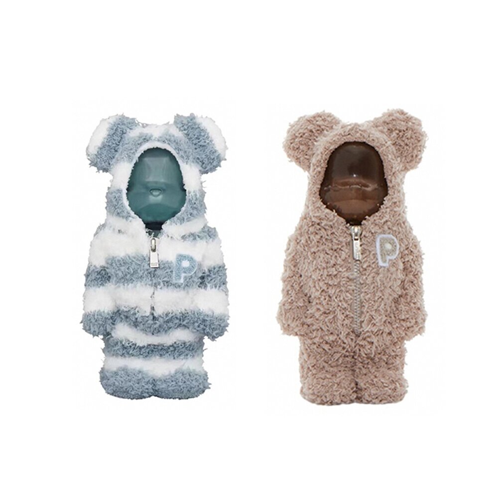 22440944185-GELATO PIQUE x bearbrick BEIGE 棕色/水藍 睡衣熊400%