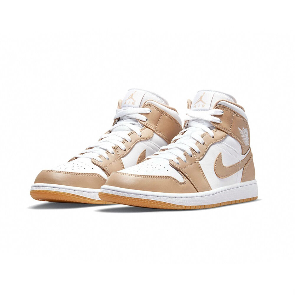 22550682542-Air Jordan 1 Mid Tan Gum 奶茶 卡其 554724-271