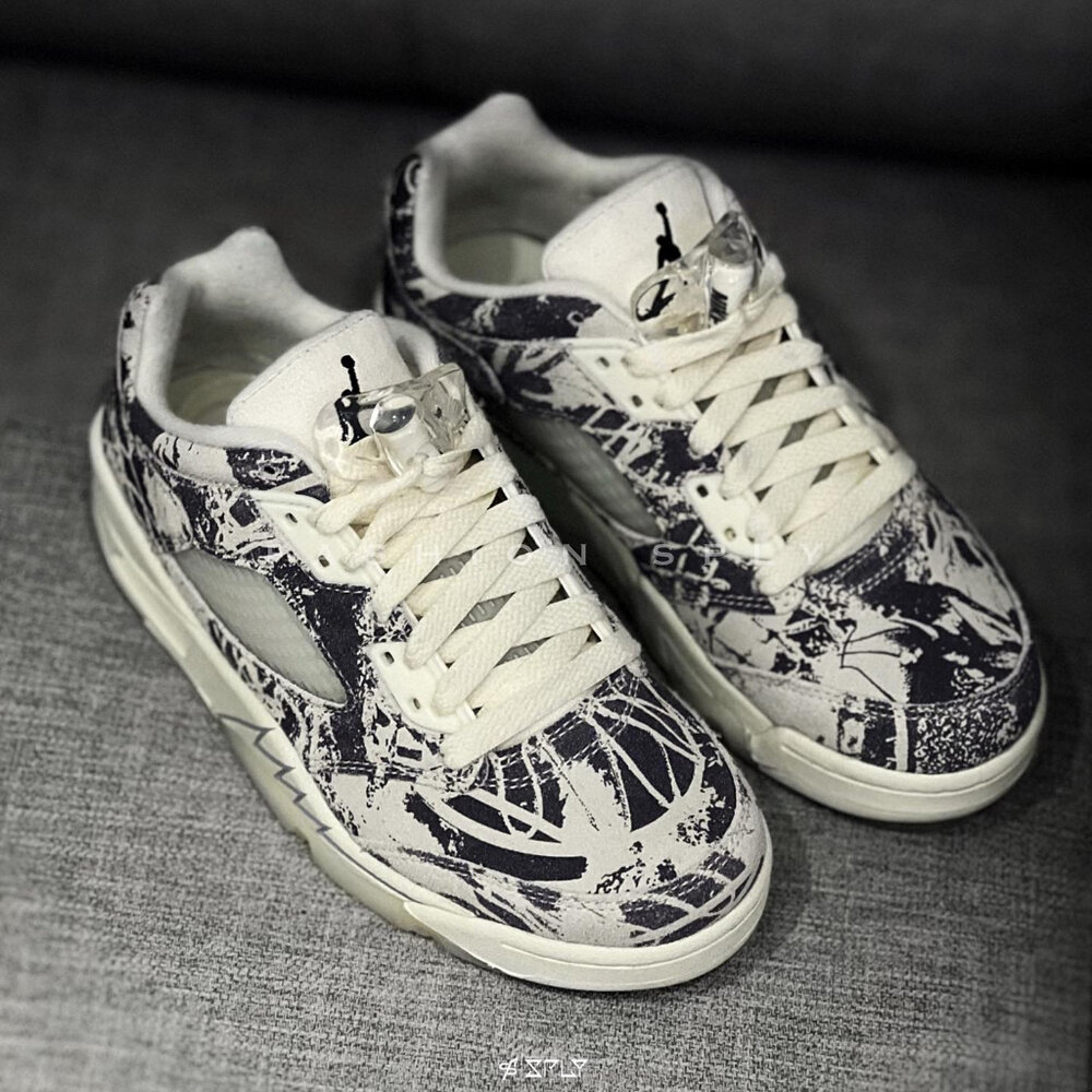 Air Jordan5 Retro Low Expression椰奶塗鴉DA8016-100-圖片-5