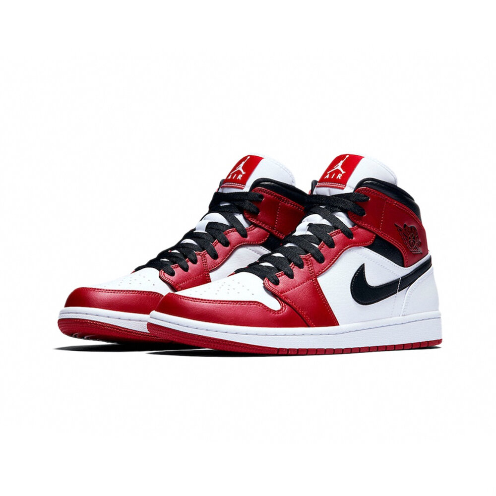 23476177171-Air Jordan 1 Mid Chicago 白芝加哥 554724-173