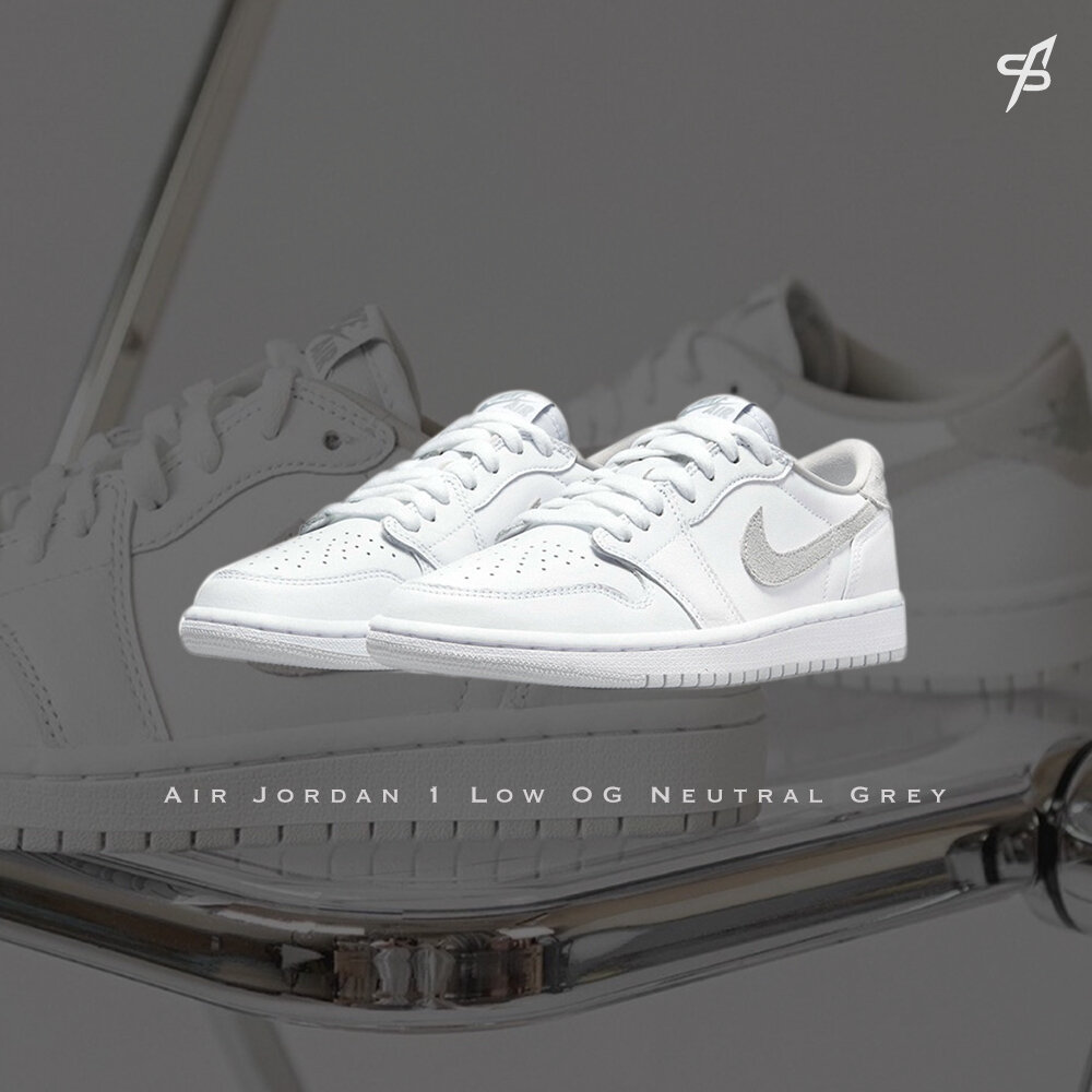 W Air Jordan 1 Low OG 灰白 女鞋 休閒鞋 CZ0775-100-圖片-5