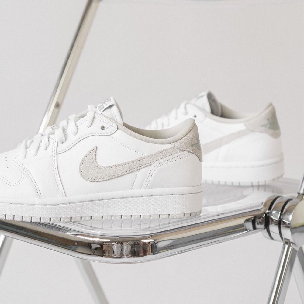 W Air Jordan 1 Low OG 灰白 女鞋 休閒鞋 CZ0775-100-圖片-7