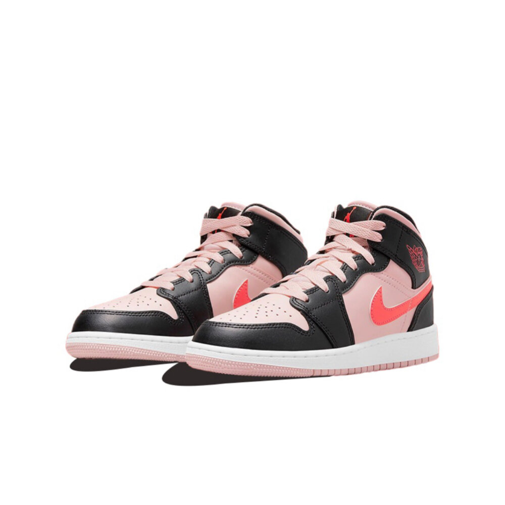 23831562794-Air Jordan 1 Mid GS 黑粉 休閒鞋 554725-604