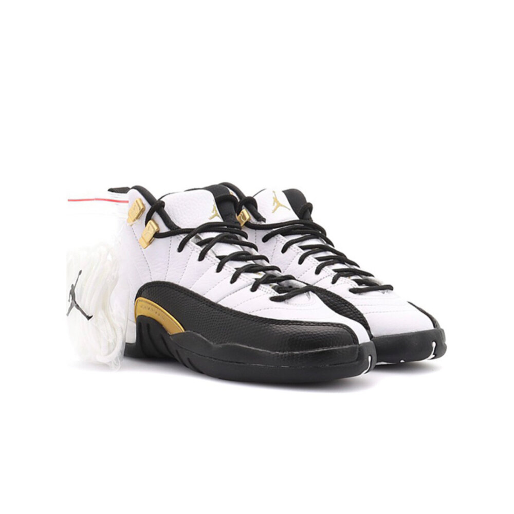 23931555129-Air Jordan 12 Retro 皇室 白黑金 153265-170