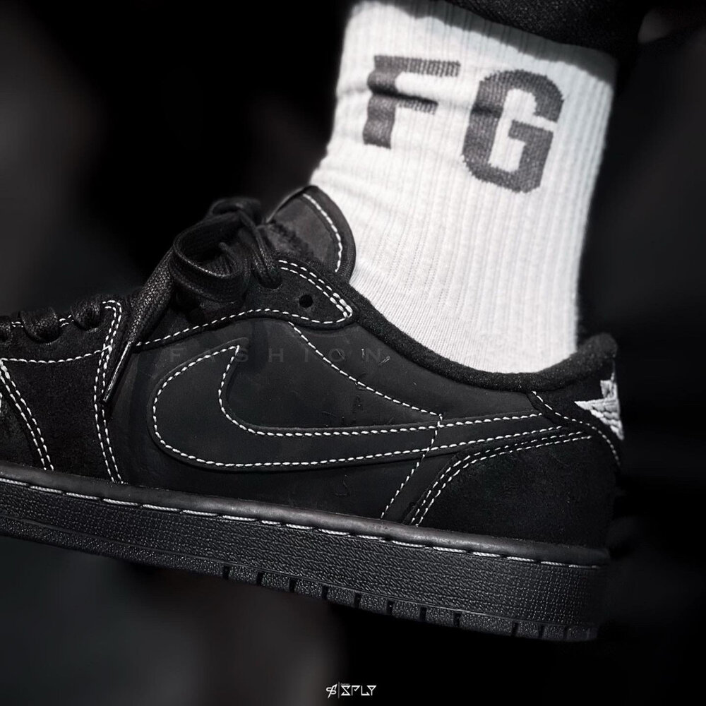 Travis Scott x Air Jordan 1 黑魂倒勾 幻影 DM7866-001-圖片-6