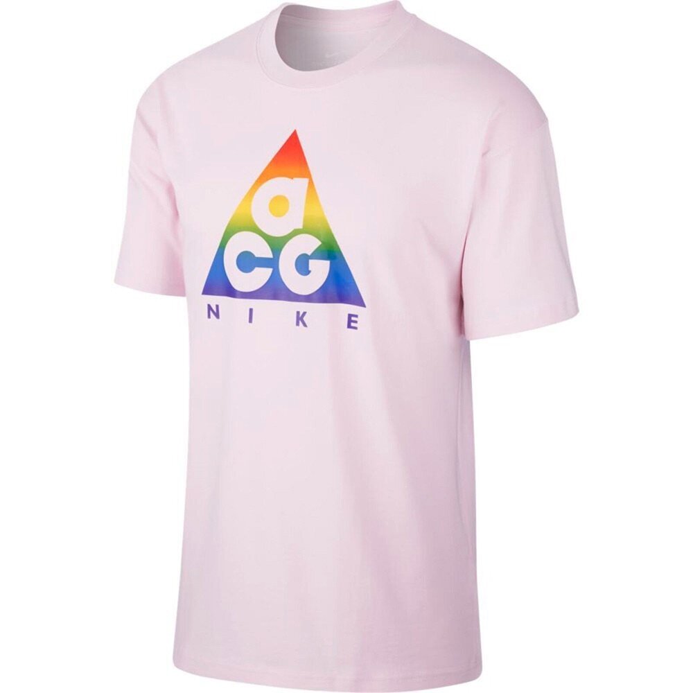 24073777535-Nike Acg Betrue 彩虹Logo 短袖 圓領上衣 T恤 粉 CZ0089-663