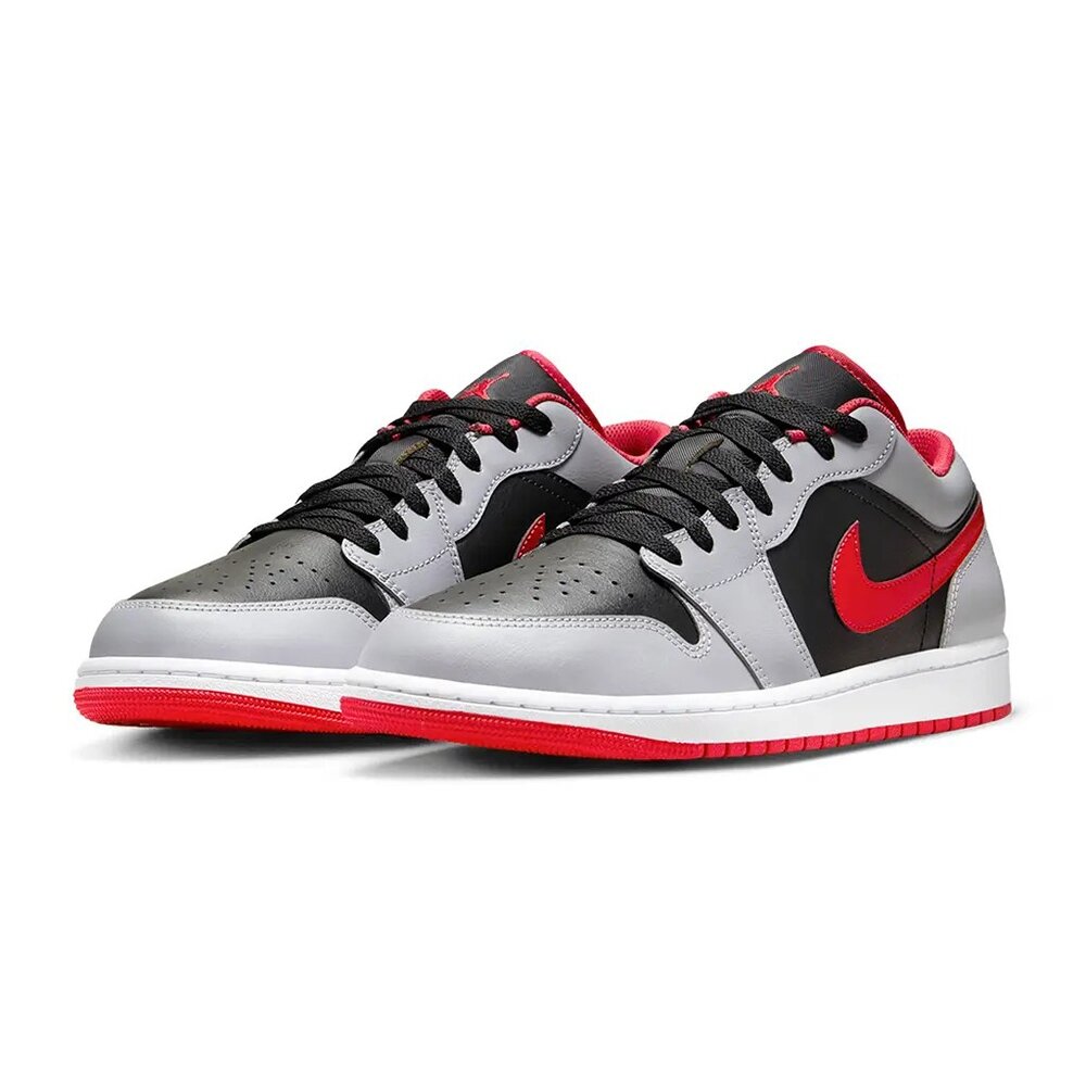 24122332145-AJ1 Low Smoke Grey Gym Red 煙灰紅勾 553558-060