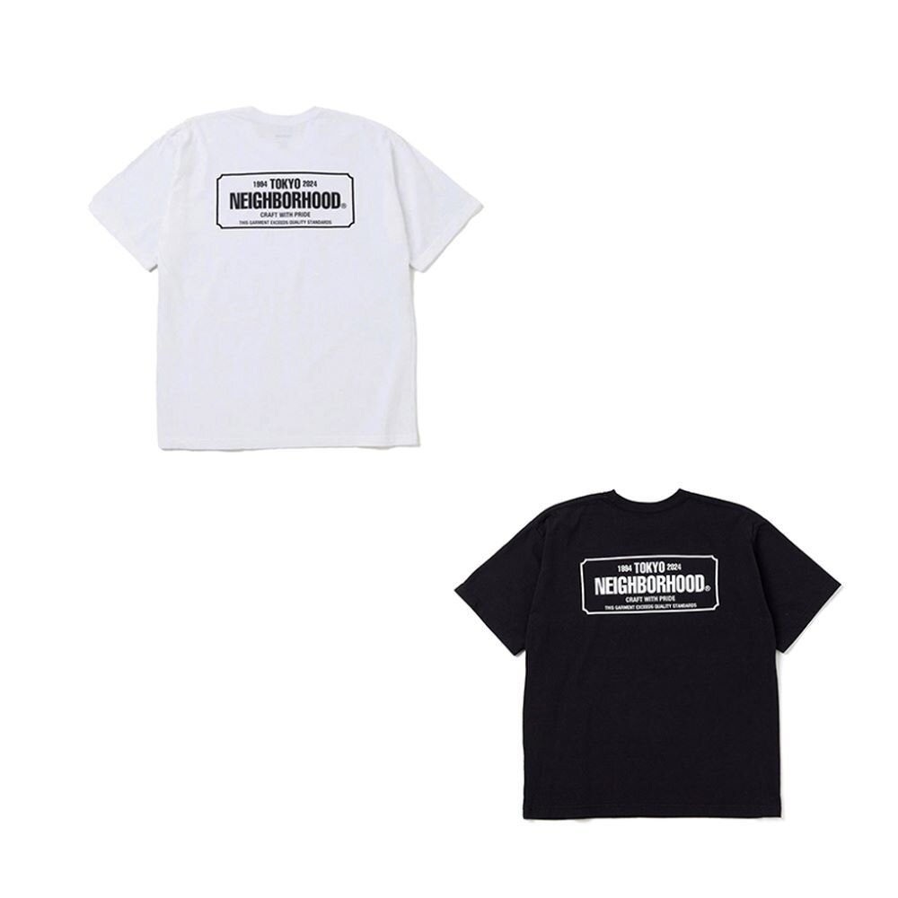 241PCNH-ST01-Neighborhood 背後字框 白色/黑色 上衣 短袖 T恤 241PCNH-ST01