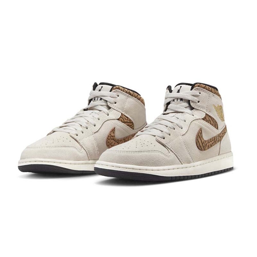 24364439496-AJ1 Mid SE Brown Elephant 米白褐 男休閒鞋 DZ4129-102