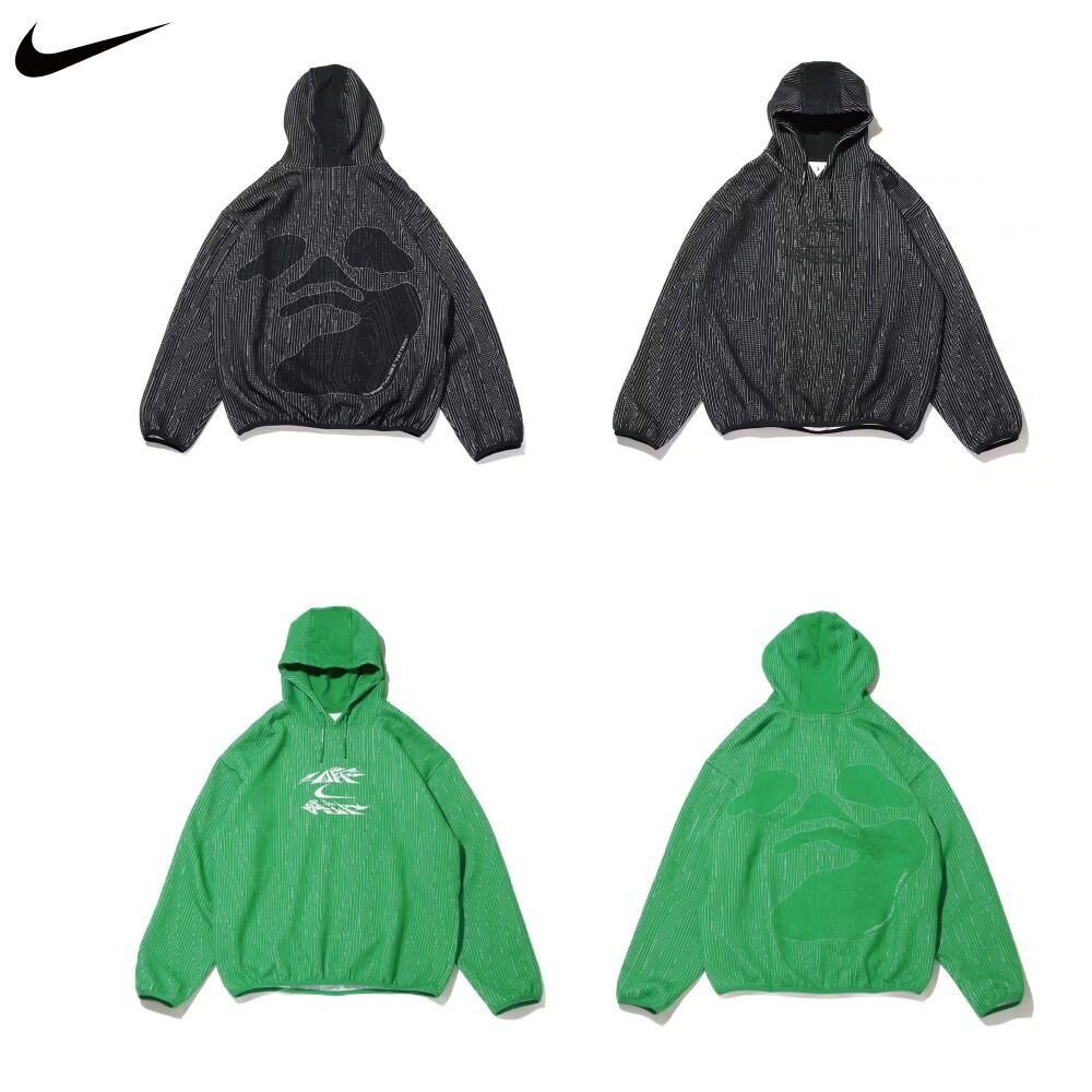 24655130308-Nike x Off-White™條紋帽T 灰黑/草綠 上衣 DV4450-010/389